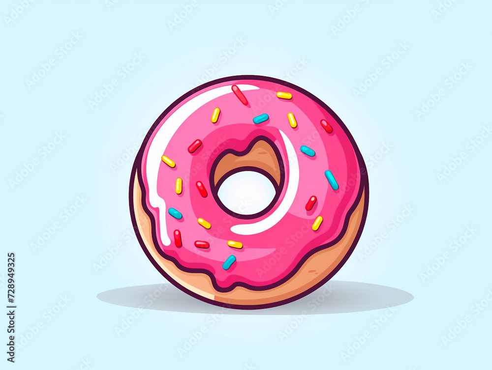 donut with sprinkles vector illustration donut with sprinkles vector illustration