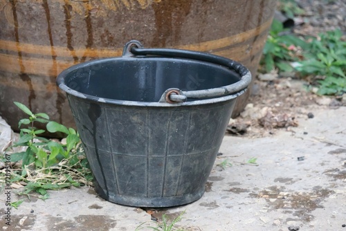 old wooden bucket