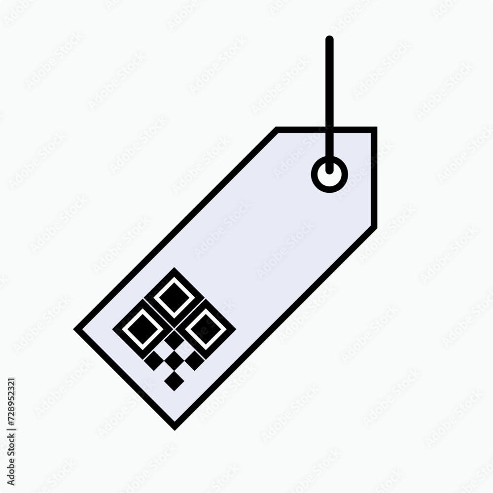 Naklejka premium Label Icon. Tagging in Glyph Style. Applied as a Trendy Symbol for Design Elements, Presentations, and Web Apps.