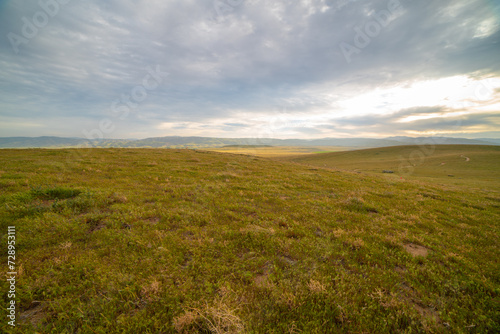 Vivid Sunset, Grassy Hills, Rolling Hills, Antelope Valley, California