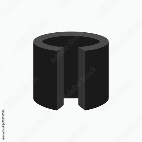 Metal Icon. Fabrication Element, Industrial Component Symbol  - Vector. 