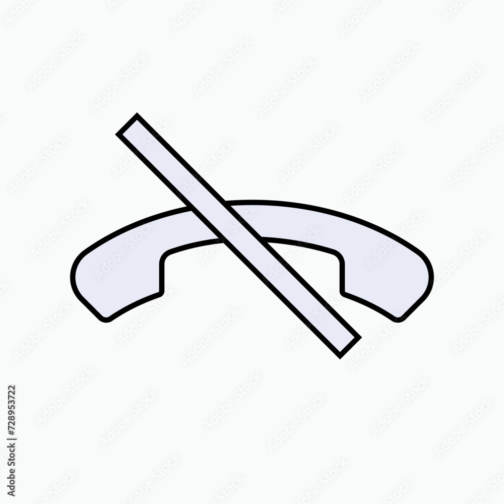 Missed Call Icon. Unconnected Symbol - Vector. Missed Call Icon. Unconnected Symbol - Vector.