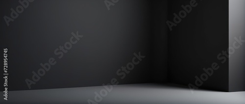 Dark wall background. Minimalist design. Realistic shadow