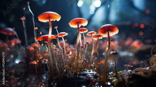 A macro shot of a mushroom's cap reveals the delicate texture and patterns that make it unique