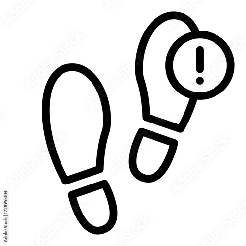 Foot Step crime investigation icon