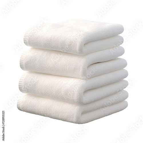  Packed white Towels png file, Transparent Background