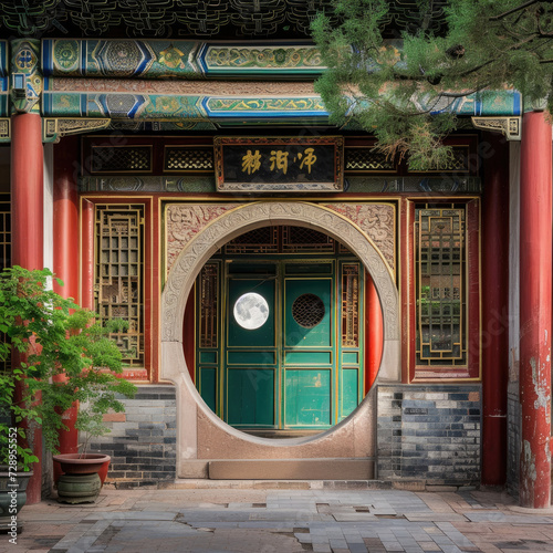 Tranquil Beijing: Courtyard with Moon Gate