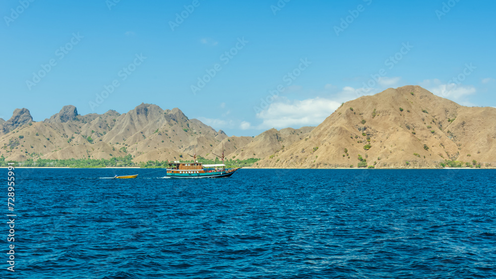 Landscape view at Komodo islands, Flores, Indonesia.