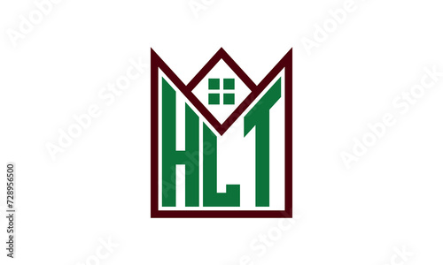 HLT initial letter real estate builders logo design vector. construction ,housing, home marker, property, building, apartment, flat, compartment, business, corporate, house rent, rental, commercial