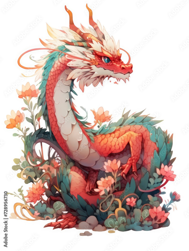 Dragon illustration of chinese year Dragon illustration of chinese year