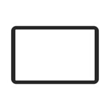 Simple outline of a digital tablet with blank screen in vector