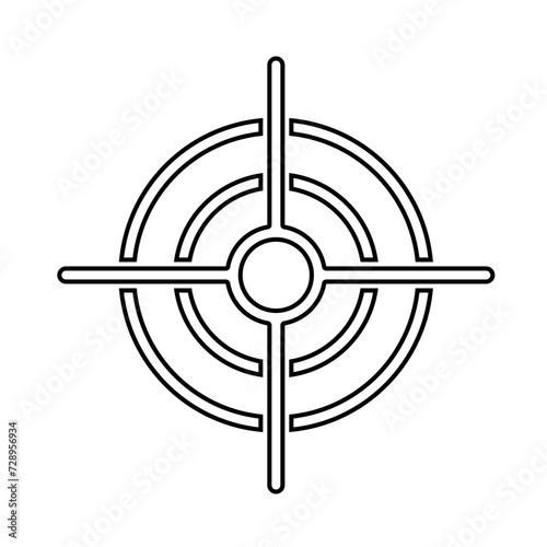 Target crosshairs in simple vector design