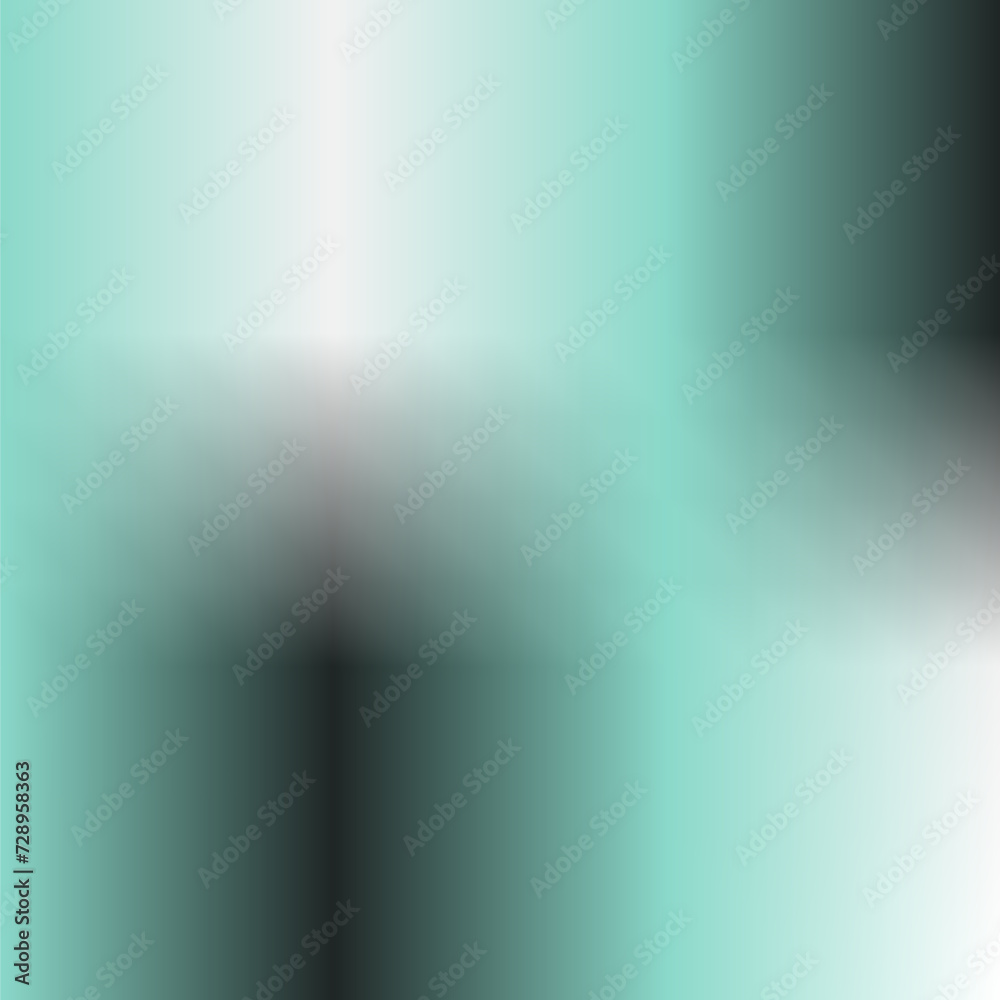 Gradient mesh abstract background. Blurred backdrop with simple muffled colors. Pastel green light bright glitter dark tosca bold.