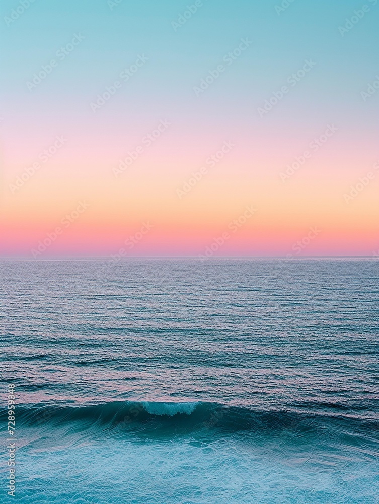 Obraz premium trendy vertical Quiet Background with a soft pastel sky at dawn , AI generate