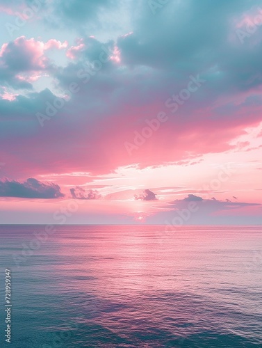 trendy vertical Quiet Background with a soft pastel sky at dawn , AI generate