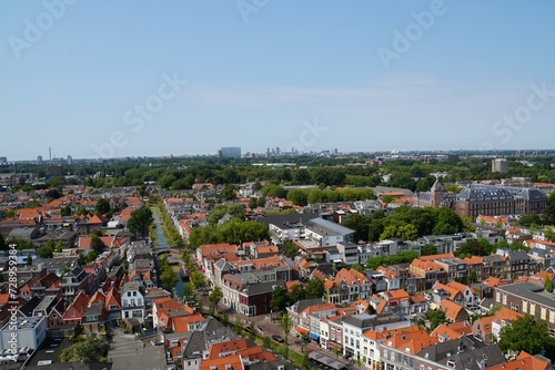 panorama view from Nieuwe Kerk - Delft, Holland