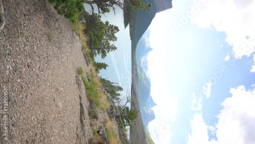 St. Mary Lake with Little Chief Mountain in the background, vertical photo