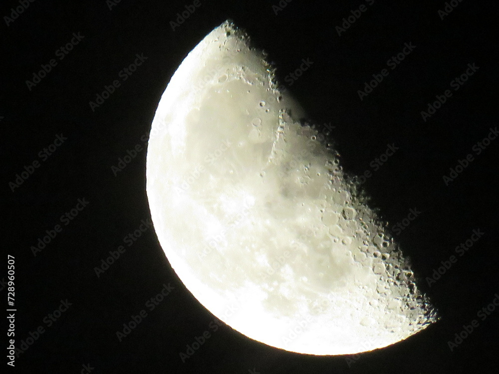 Beautiful half moon, shot with Canon