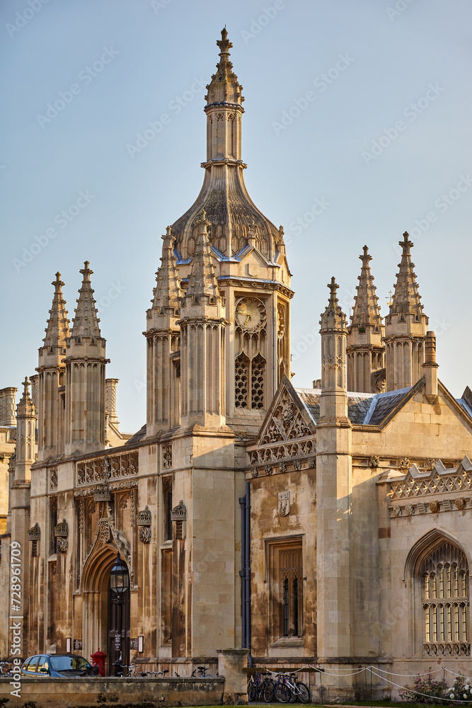 Gatehouse containing the porters' lodge for King's College. University of Cambridge. United Kingdom