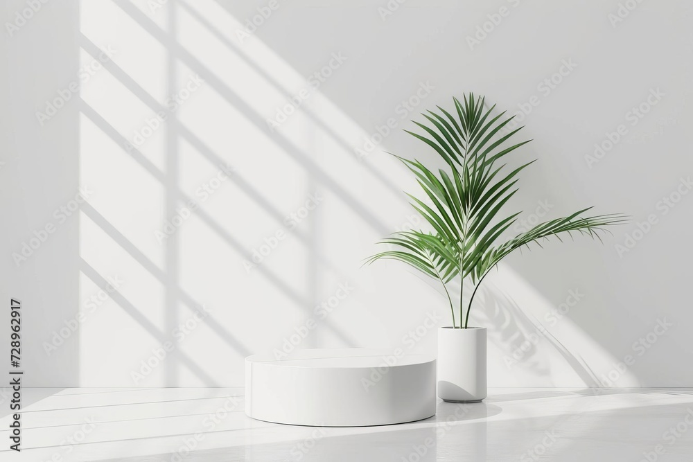 Minimalist background featuring a sleek podium against a clean white backdrop Ideal for product presentations or showcasing items in a modern and refined manner Minimalist background featuring a sleek podium against a clean white backdrop Ideal for product presentations or showcasing items in a modern and refined manner