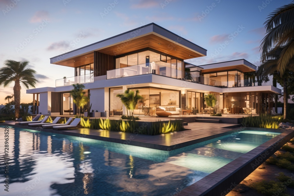 Obraz premium Luxury villa with swimming pool