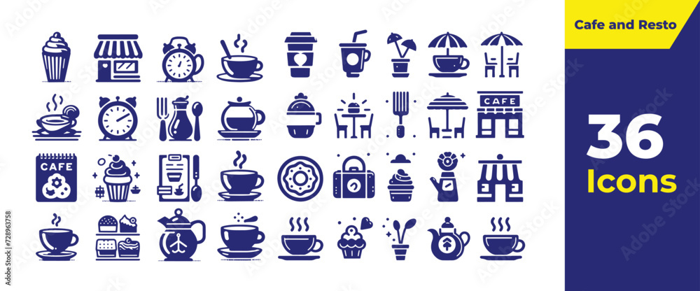 36 Cafe and Resto Icons 36 Cafe and Resto Icons