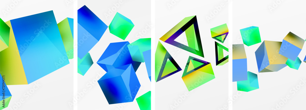 Flying 3d shapes, cubes and other geometric elements background design for wallpaper, business card, cover, poster, banner, brochure, header, website Flying 3d shapes, cubes and other geometric elements background design for wallpaper, business card, cover, poster, banner, brochure, header, website