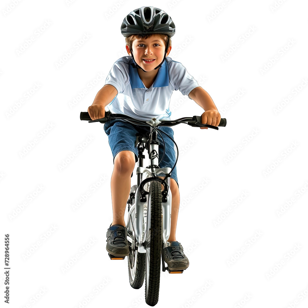 Naklejka premium child riding a bike