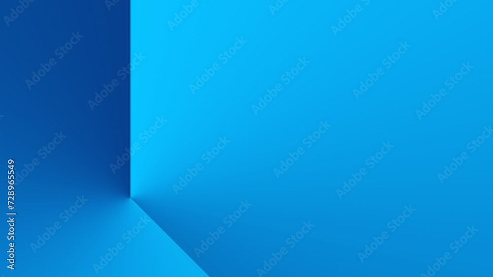 Simple Vibrant Blue Gradient Background. Copy Space Area. Minimalist Abstract Gradient Wallpaper. 1st Variant