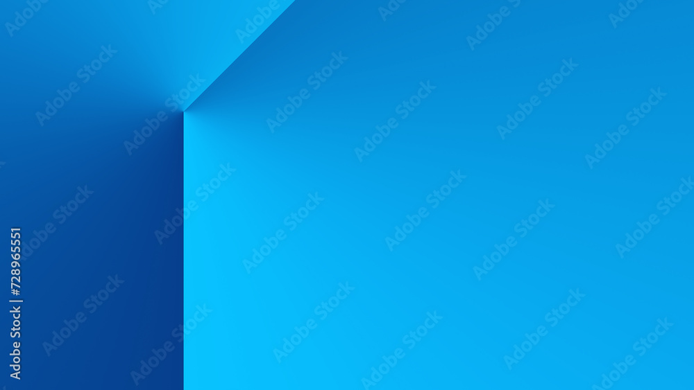 Simple Vibrant Blue Gradient Background. Copy Space Area. Minimalist Abstract Gradient Wallpaper. 2nd Variant