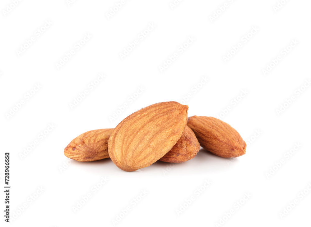 Almonds isolated on white background Almonds isolated on white background