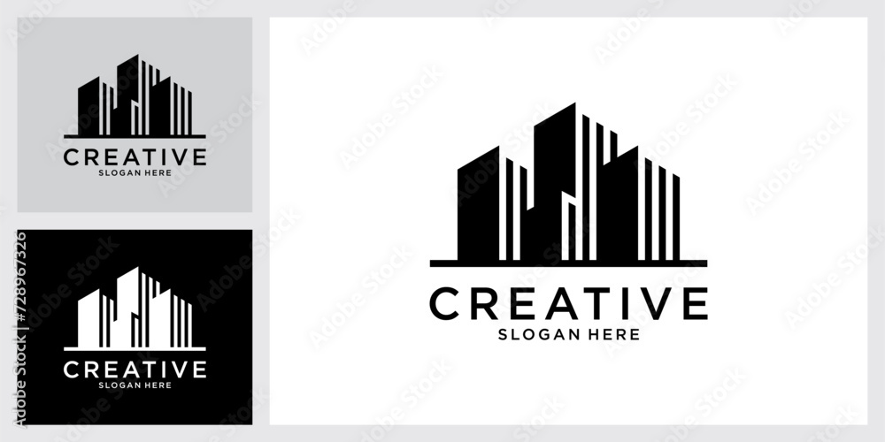 Fototapeta premium Building idea vector logo design template