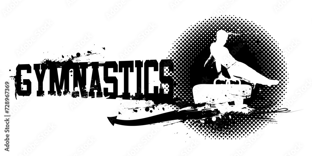 Obraz premium Gymnastics Banner Vector Illustration