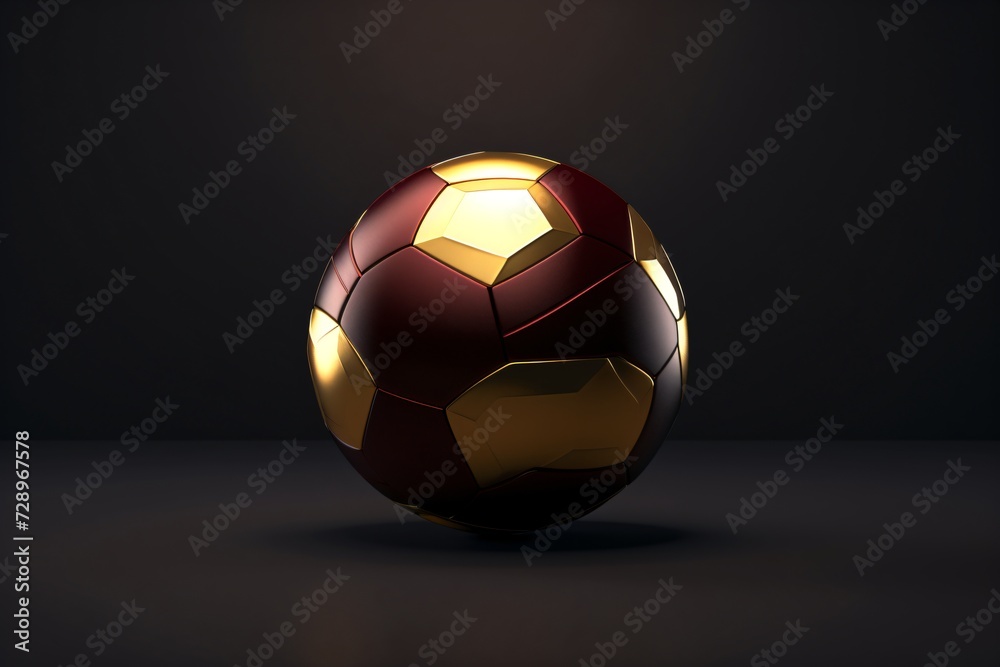A red and golden football