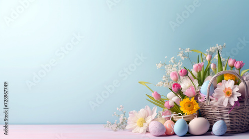 Subtle Sophistication: Elegant Easter Banner with Plentiful Space for Copywriting