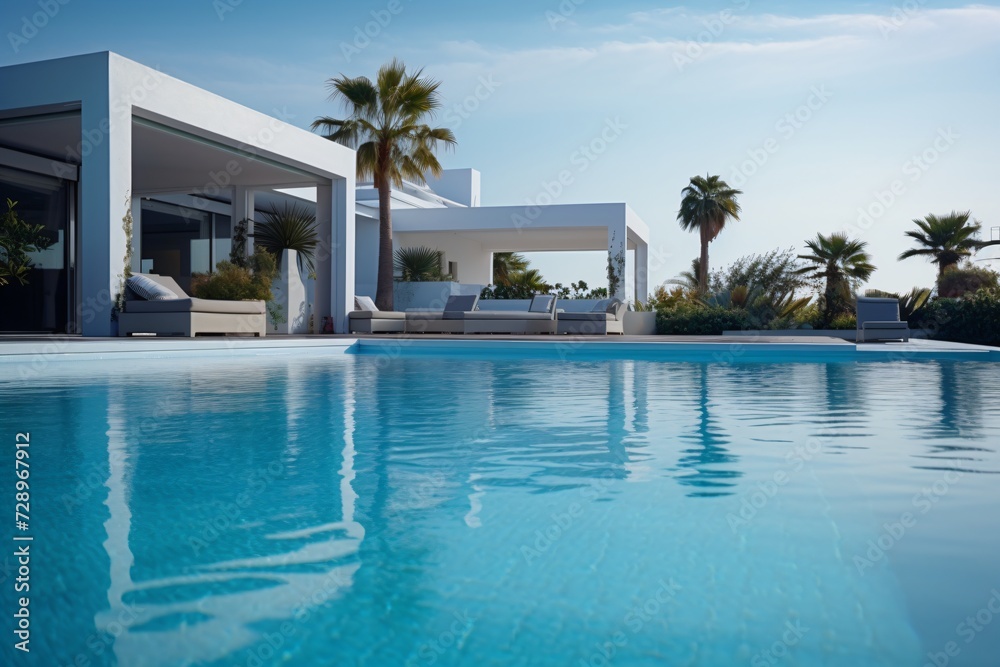 Fototapeta premium A big swimming pool in a resort