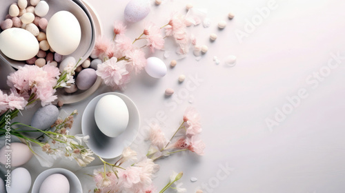Vibrant Easter Celebration - Elegant Flatlay Design for Festive Greetings