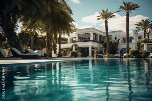 Swimming pool in a resort