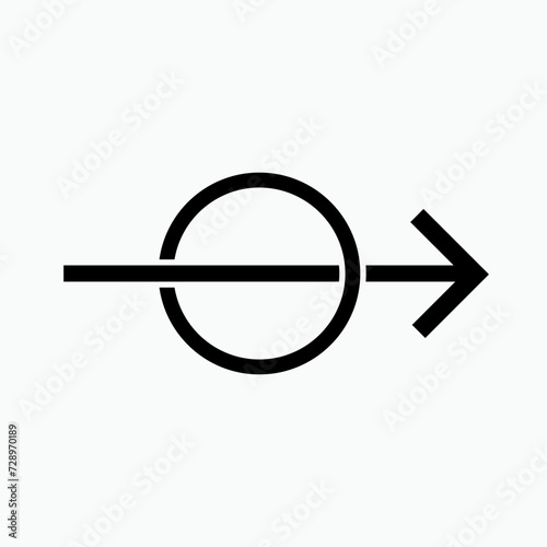 Orifice Icon. Hole, Pit Symbol.