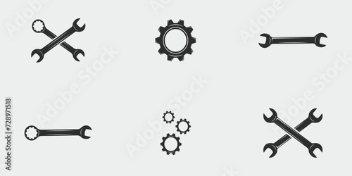 set of icon carpentry logo vintage vector illustration template icon graphic design