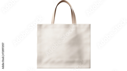 Tote bag canvas fabric for mockup blank template isolated on transparent background.