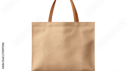 Tote bag canvas fabric for mockup blank template isolated on transparent background.