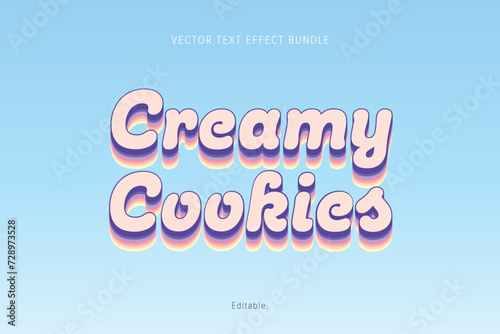 creamy cookies editable text effect