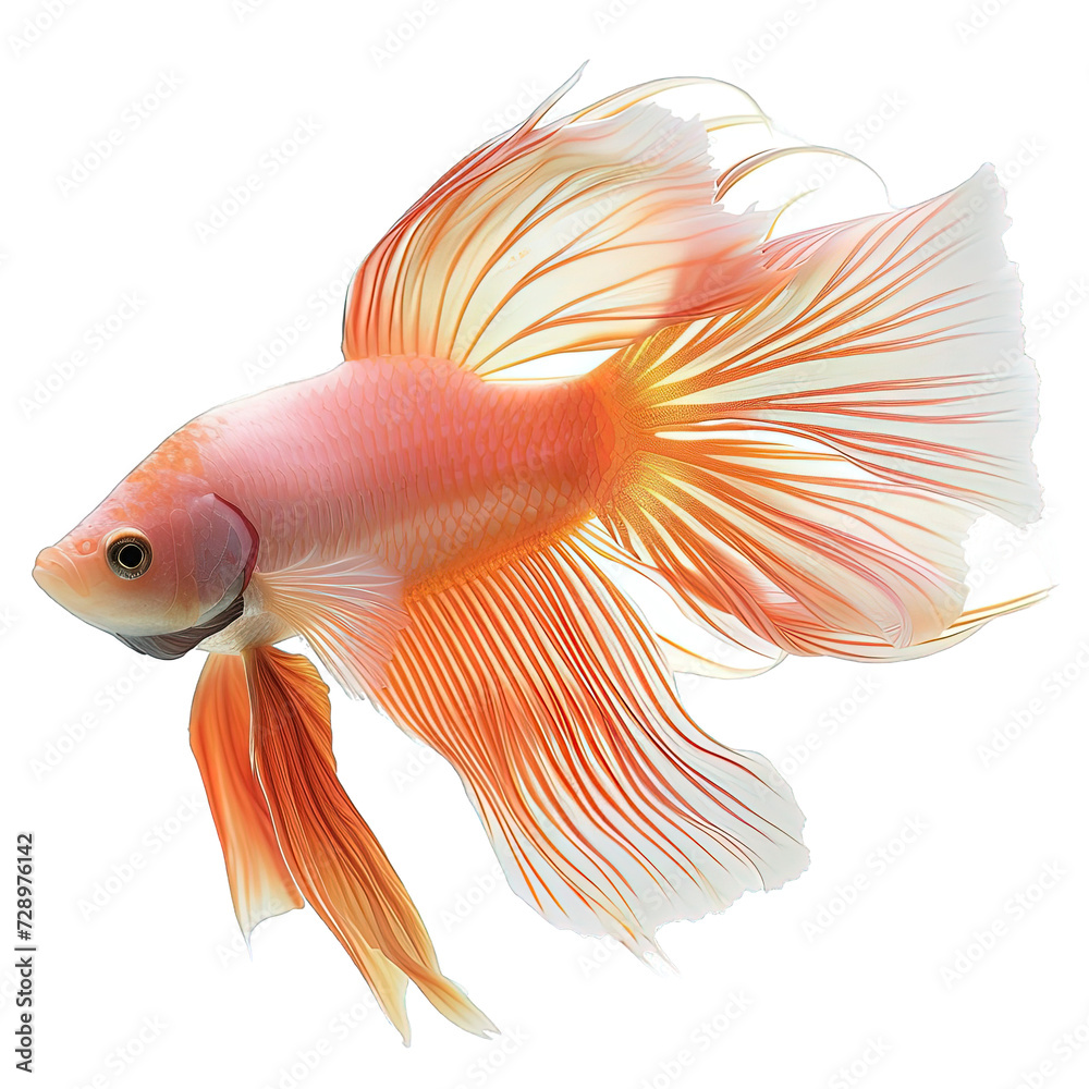 Fototapeta premium Red Goldfish Isolated