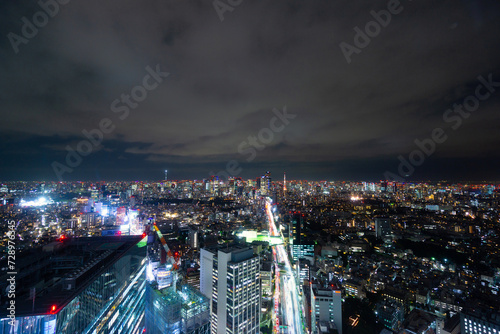 東京夜景 渋谷から望む大都会