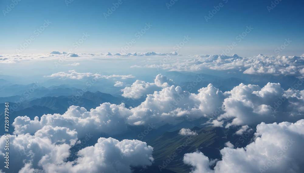Fototapeta premium Clouds and blue sky landscape background
