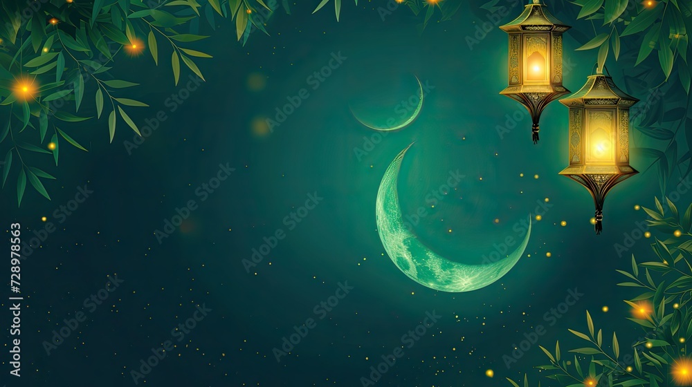 Islamic Greeting Card for Muslims, Generative AI Islamic Greeting Card for Muslims, Generative AI