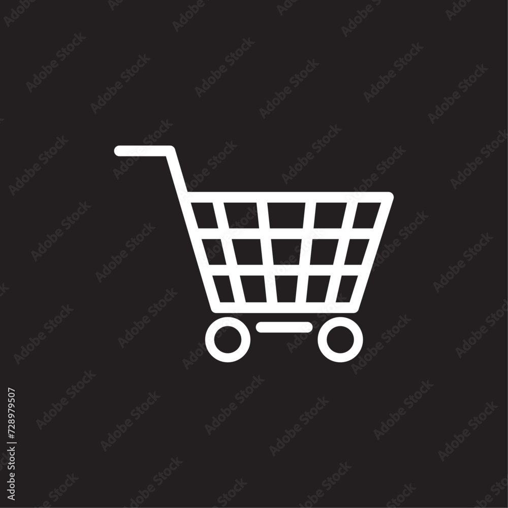 vector white shopping cart icon vector white shopping cart icon