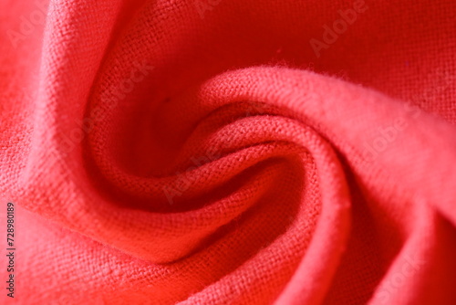 red texture of fabric textile, abstract image for fashion cloth design background