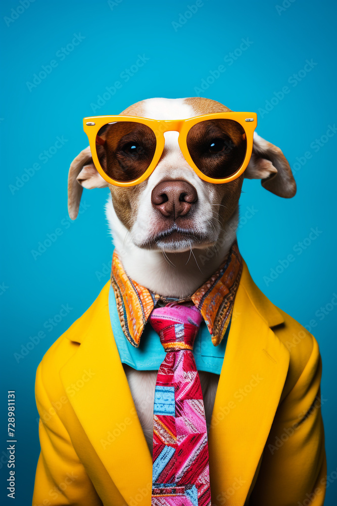 Anthropomorphic Dog dressed in an elegant suit Anthropomorphic Dog dressed in an elegant suit